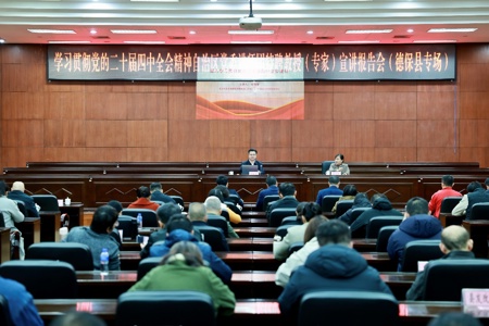 beat365党委书记刘伯贤在德保县宣讲党的二十届四中全会精神